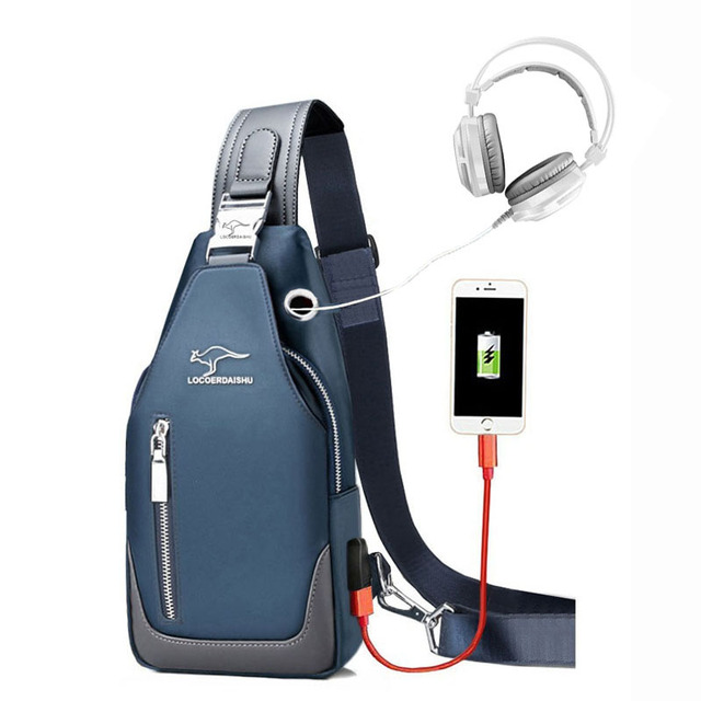 Torba podróżna męska i damska z płótna, torba na ramię do sportów outdoorowych z ładowaniem USB - Wianko - 9