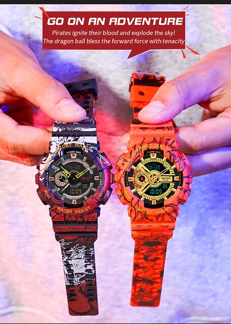 Męski zegarek sportowy BASID One Piece - wodoodporny, cyfrowy, luksusowy - Wianko - 2