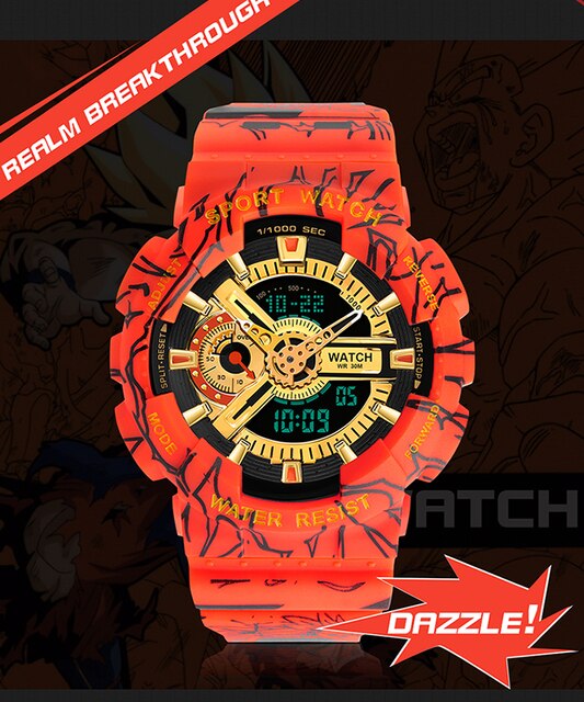 Męski zegarek sportowy BASID One Piece - wodoodporny, cyfrowy, luksusowy - Wianko - 7