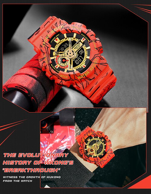 Męski zegarek sportowy BASID One Piece - wodoodporny, cyfrowy, luksusowy - Wianko - 10
