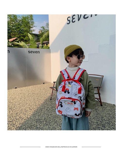 Nowy plecak podróżny Mickey Student z nadrukiem, regulowany, duża pojemność, dla dzieci 3-12 lat, wzór kreskówka - Wianko - 8