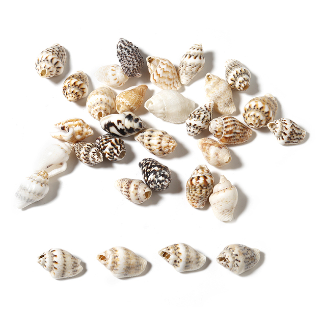 100 sztuk/partia Naturalne koraliki z łupka Conch do biżuterii na lato - Tworzenie bransoletek i przywieszek plażowych - Wianko - 12