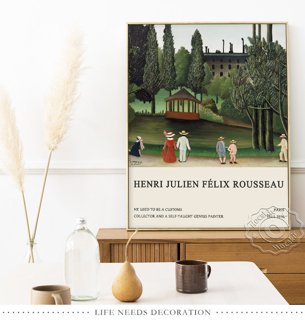 Plakat rodzinny Henri Rousseau Brzeg Paryża - obraz ścienny dekoracyjny z motywem Centennial Af niezależności na płótnie - Wianko - 5