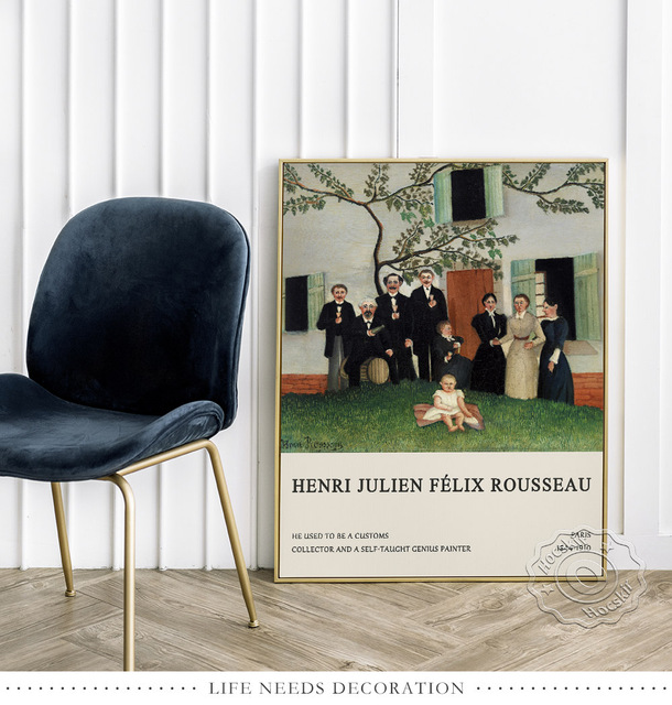 Plakat rodzinny Henri Rousseau Brzeg Paryża - obraz ścienny dekoracyjny z motywem Centennial Af niezależności na płótnie - Wianko - 6