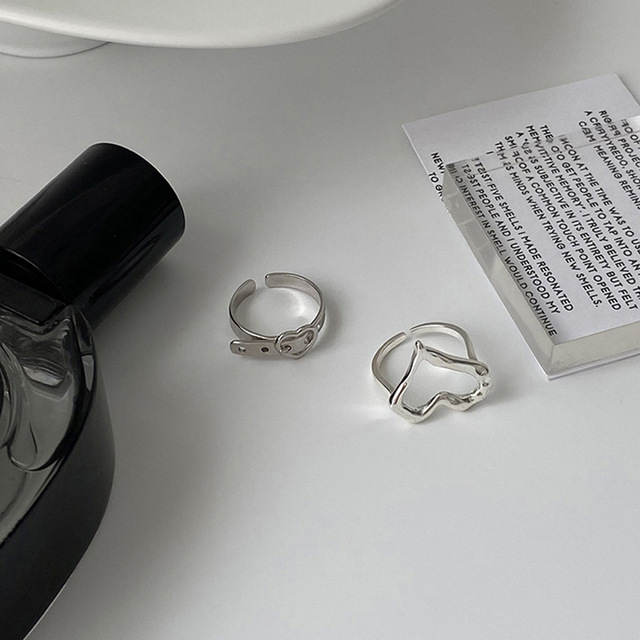 Pierścień z wykwintną biżuterią dla kobiet - Evimi 925 Sterling Silver Hollow Love Heart Belt - Wianko - 5