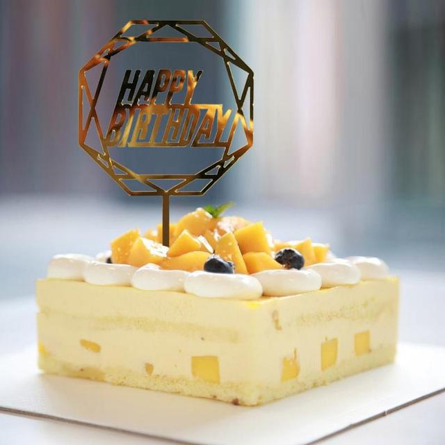 Złoty błysk akrylowy topper do ciasta na urodzinowe przyjęcia - ozdoba tortu - Wianko - 7