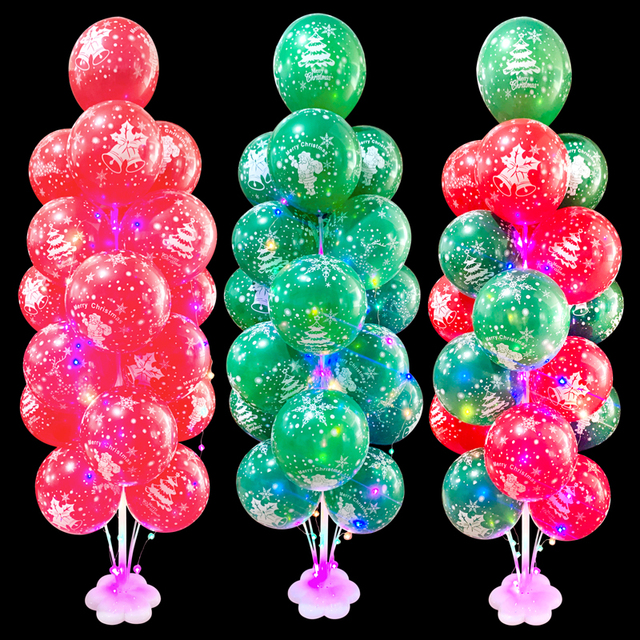 Balon kolumna na Boże Narodzenie - zestaw 19 rur 1/2, uchwyt na balon, dekoracja Baby Shower, ślubne - Wianko - 11