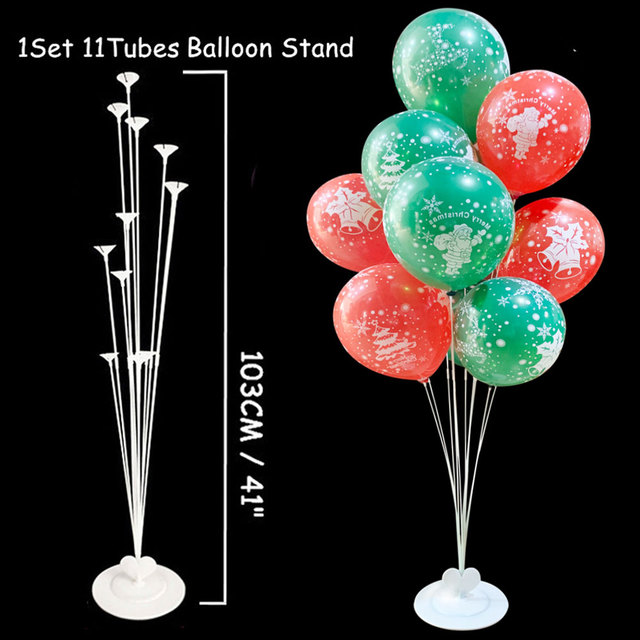 Balon kolumna na Boże Narodzenie - zestaw 19 rur 1/2, uchwyt na balon, dekoracja Baby Shower, ślubne - Wianko - 6