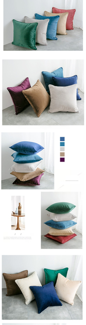 Luksusowa poszewka na poduszkę aksamitna pure color, idealna do dekoracji wnętrza oraz jako rzuć na sofę - Wianko - 5