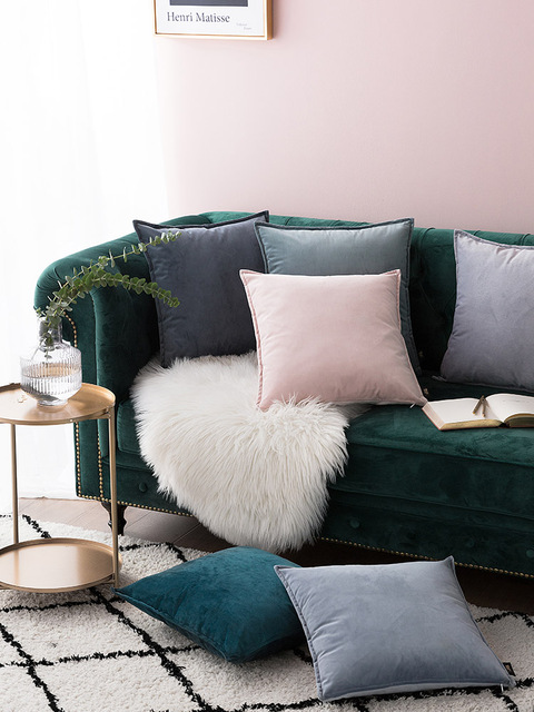 Luksusowa poszewka na poduszkę aksamitna pure color, idealna do dekoracji wnętrza oraz jako rzuć na sofę - Wianko - 1