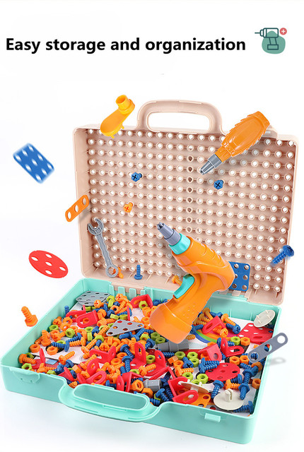 Kreatywne demontażowe puzzle 3D - zestaw klocków do skręcania z wiertłem dla dzieci - Wianko - 11
