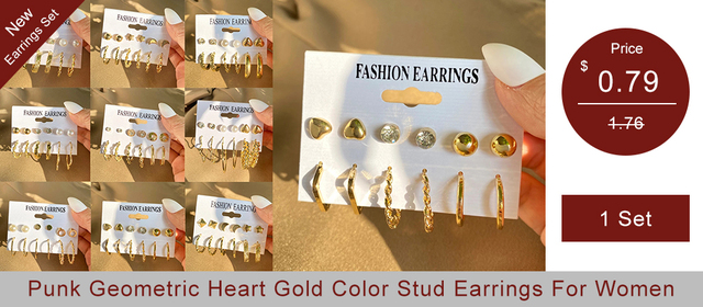 Zestaw kolczyków Vintage New Fashion Pearl Hoop dla kobiet i dziewczyn duże złote metalowe 2022 Trend - biżuteria walentynkowa - Wianko - 6