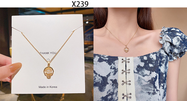 Vintage naszyjnik łańcuszek ze stali tytanowej z koreańską modą dla kobiet – biżuteria 2021 - Wianko - 27