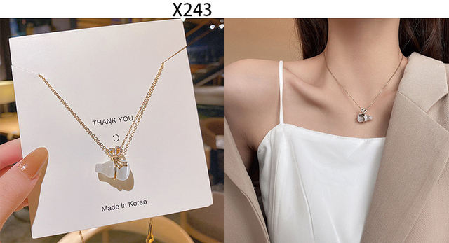 Vintage naszyjnik łańcuszek ze stali tytanowej z koreańską modą dla kobiet – biżuteria 2021 - Wianko - 29