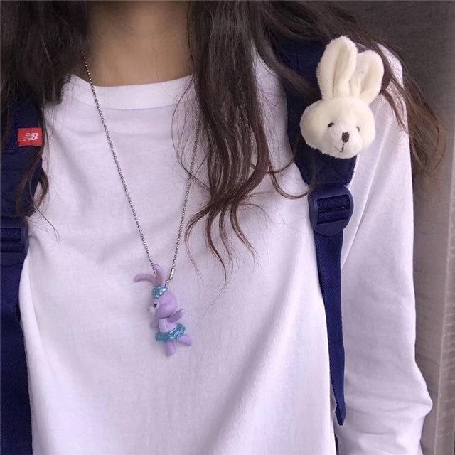 Broszka pluszowego królika brązowo-białego HUANZHI - urocze, kreskówkowe zwierzęta w japońskim stylu dla par - Wianko - 5