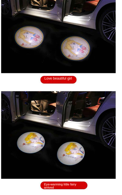 Disney Minnie - Śliczny samochód z otwieranymi drzwiami i oświetleniem podłogowym - Butelka, słoik, pudełko - Wianko - 3