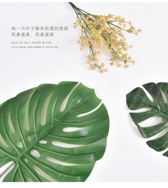 Duży wazon symulujący żółwie powracające liście liści rośliny dekoracyjne zielone ściany sztuczne rośliny - Twórczy Wiatr - Wianko - 19