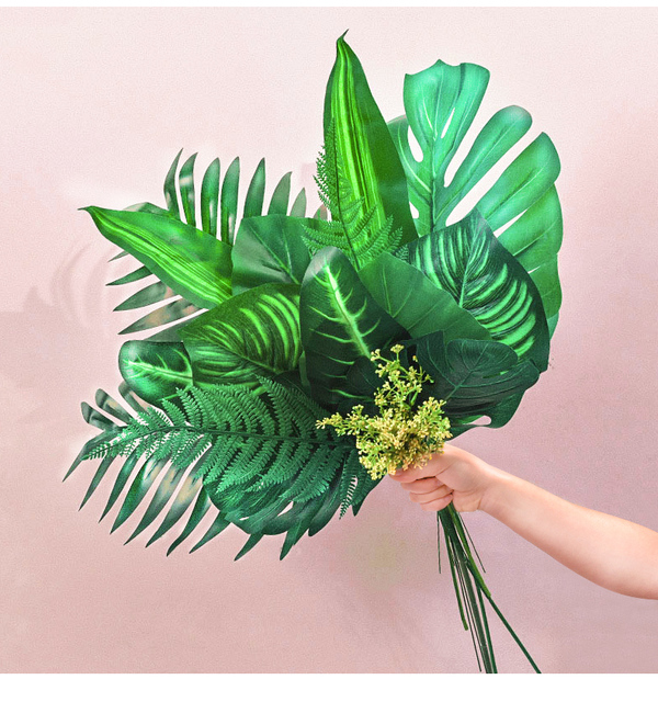 Duży wazon symulujący żółwie powracające liście liści rośliny dekoracyjne zielone ściany sztuczne rośliny - Twórczy Wiatr - Wianko - 21