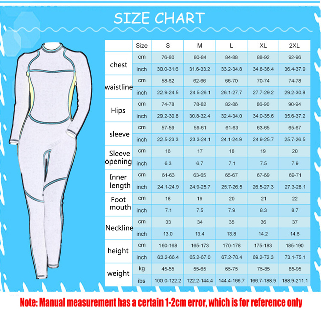 Pianka do nurkowania damska 3mm neoprenowa termiczna o rozciągliwym i dopasowanym kroju, z długim rękawem i zamkiem błyskawicznym - Wianko - 2