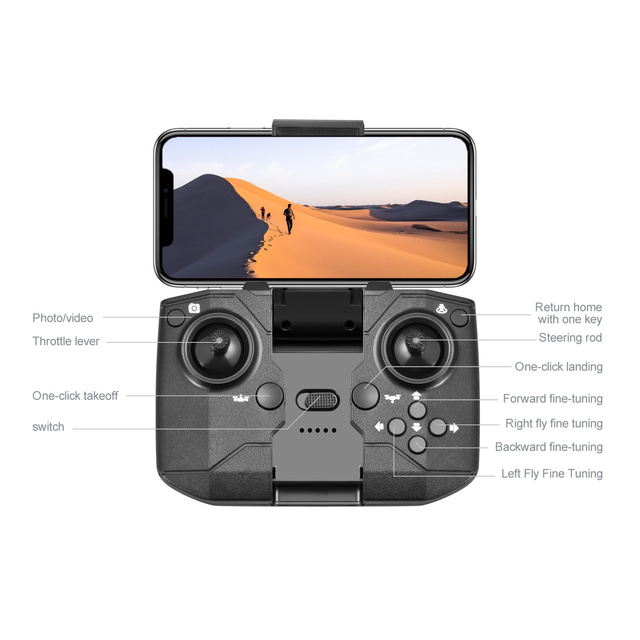 Nowy profesjonalny dron KY907 z podwójnym 4K HD aparatem, unikaniem przeszkód, FPV i kontrolą przez aplikację RC - zabawka dla chłopców - Wianko - 22