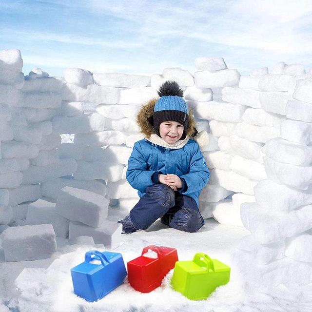 Zabawna zimowa forma do kostki z plastikowego zamku - idealna zabawka w piasku dla dzieci - Wianko - 9