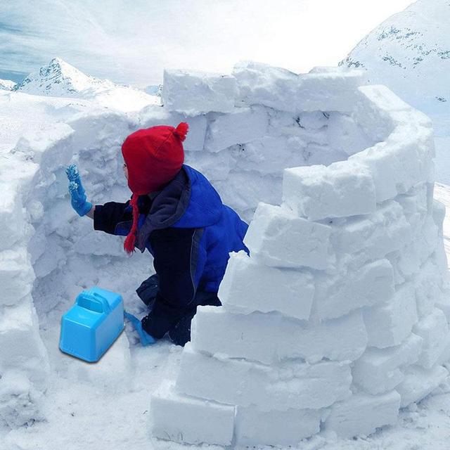 Zabawna zimowa forma do kostki z plastikowego zamku - idealna zabawka w piasku dla dzieci - Wianko - 11