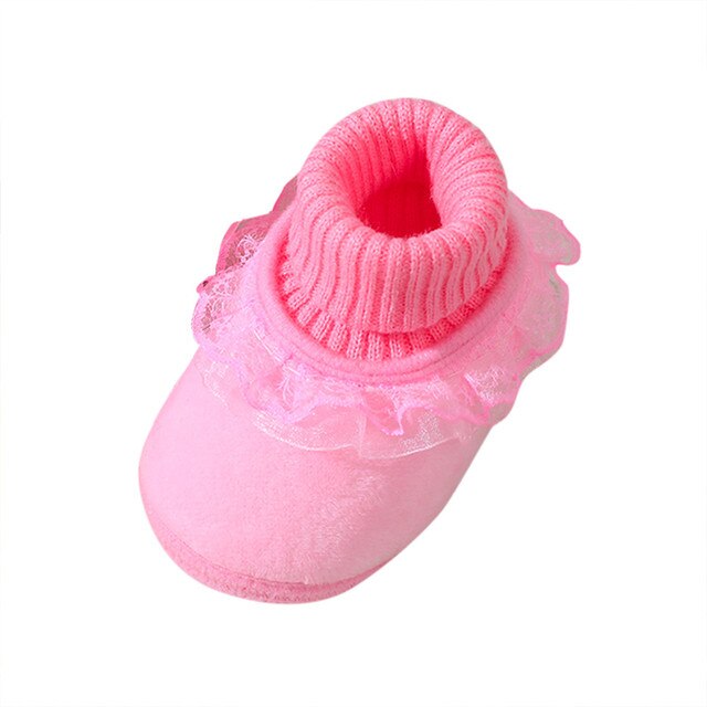 Skarpetki dla niemowląt Baby Girl z miękką podeszwą, koronkowym splotem i antypoślizgową podeszwą - Prewalker - Wianko - 2