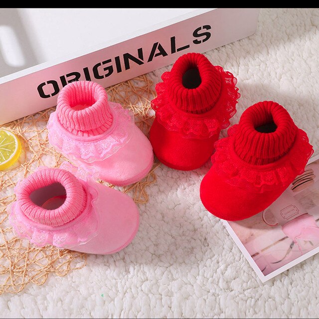 Skarpetki dla niemowląt Baby Girl z miękką podeszwą, koronkowym splotem i antypoślizgową podeszwą - Prewalker - Wianko - 10