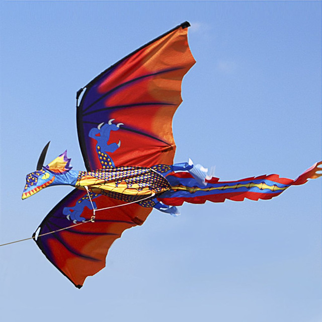 Latawiec 3D o rozmiarze 47x55 cali z wizerunkiem kreskowego smoka Pteranodona, z ogonem i linką o długości 328 stóp, idealny dla dzieci i dorosłych do uprawiania sportów na świeżym powietrzu - Wianko - 14