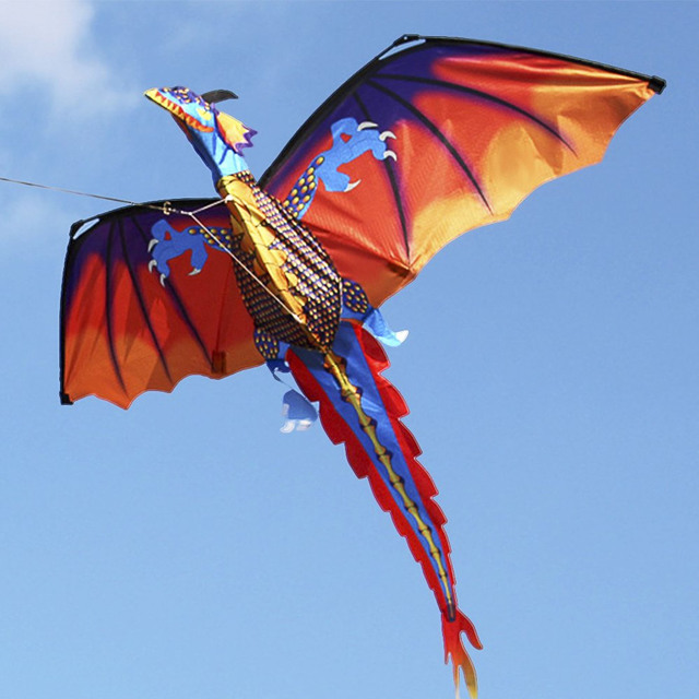 Latawiec 3D o rozmiarze 47x55 cali z wizerunkiem kreskowego smoka Pteranodona, z ogonem i linką o długości 328 stóp, idealny dla dzieci i dorosłych do uprawiania sportów na świeżym powietrzu - Wianko - 10