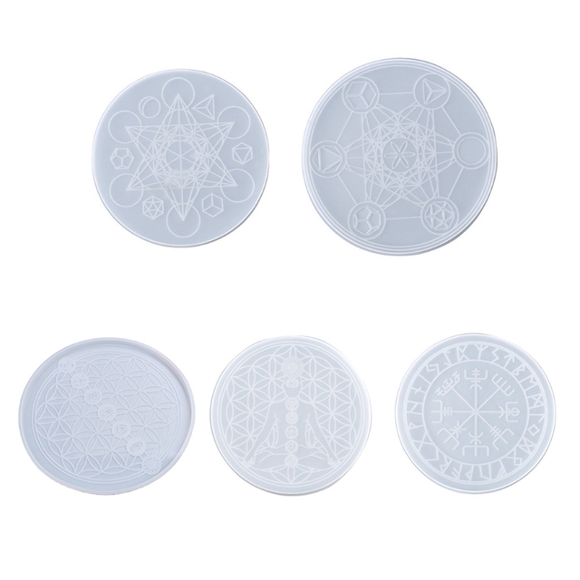 Formy silikonowe Astrologia Astrolabe - 5 stylów transparentnej żywicy epoksydowej - DIY ozdoby dekoracyjne do biżuterii - Wianko - 9