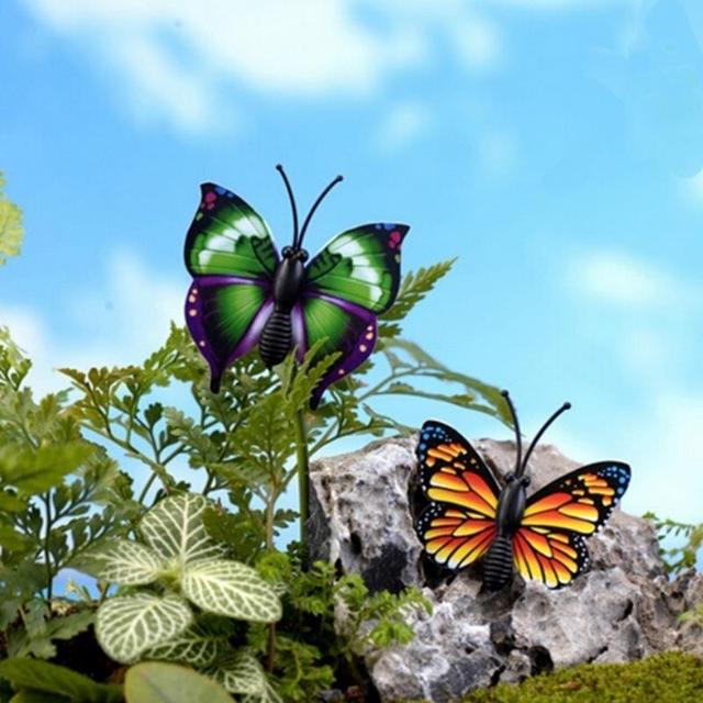 24 sztuki motyli do ogrodu - kolorowe, kapryśne dekoracje na palikach - Wianko - 48
