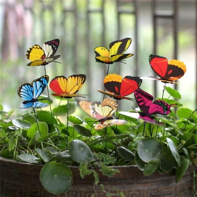 24 sztuki motyli do ogrodu - kolorowe, kapryśne dekoracje na palikach - Wianko - 36