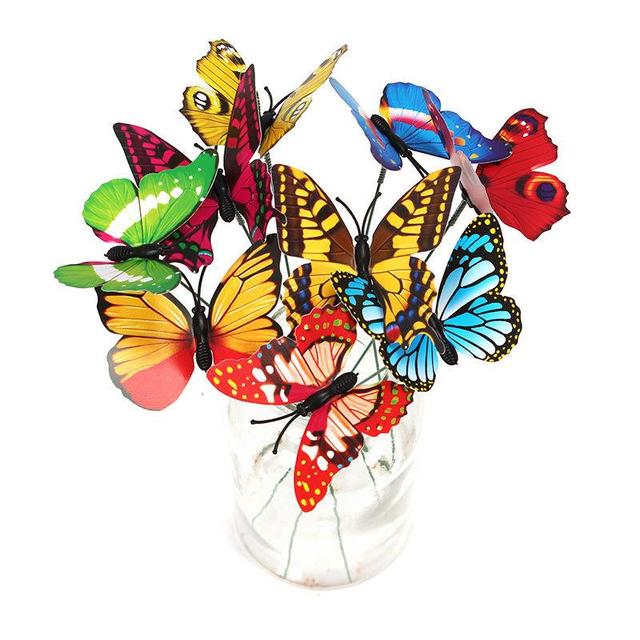 24 sztuki motyli do ogrodu - kolorowe, kapryśne dekoracje na palikach - Wianko - 33