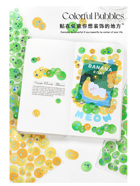 Naklejki dekoracyjne z serii Bubble Soda do scrapbookingu i DIY - koreański album pamiątkowy i artykuły biurowe - Wianko - 9