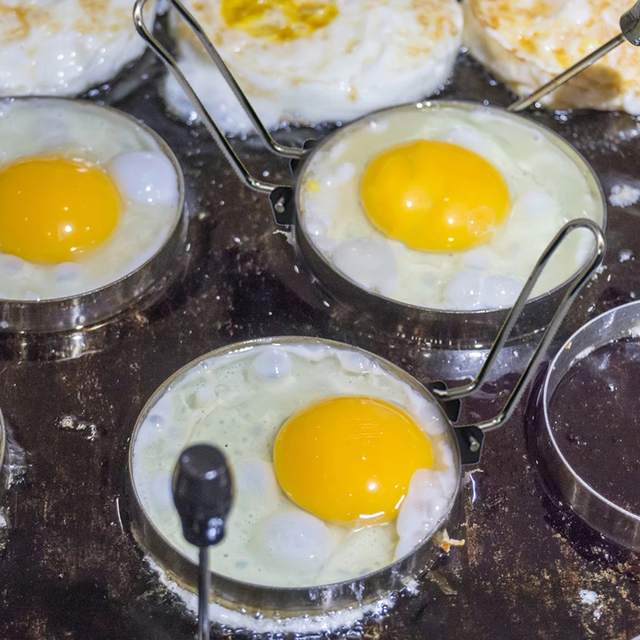 Foremka do smażenia jajek i naleśników - Omlet ze stali nierdzewnej jajko sadzone dekoracje - Wianko - 4