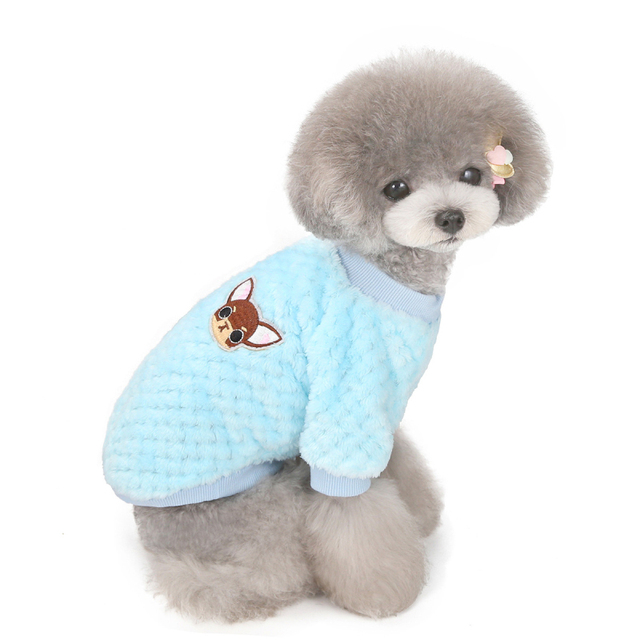 Miękka bluza z kapturem dla psa - Zimowe ubranie dla małych psów Yorkshire, Yorkie, Pomorskie, Maltańskie - Wianko - 8