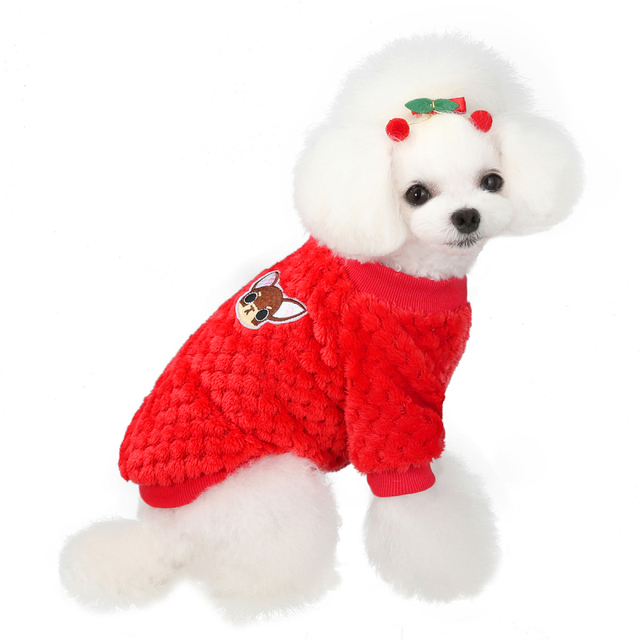 Miękka bluza z kapturem dla psa - Zimowe ubranie dla małych psów Yorkshire, Yorkie, Pomorskie, Maltańskie - Wianko - 14