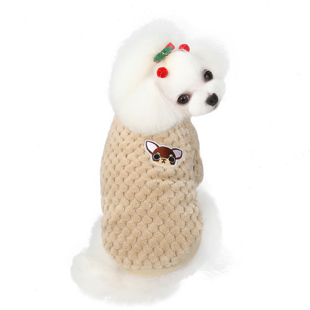 Miękka bluza z kapturem dla psa - Zimowe ubranie dla małych psów Yorkshire, Yorkie, Pomorskie, Maltańskie - Wianko - 16