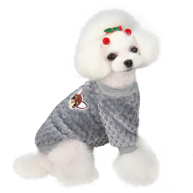 Miękka bluza z kapturem dla psa - Zimowe ubranie dla małych psów Yorkshire, Yorkie, Pomorskie, Maltańskie - Wianko - 20