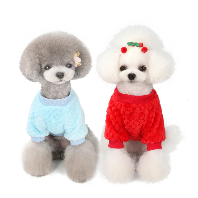 Miękka bluza z kapturem dla psa - Zimowe ubranie dla małych psów Yorkshire, Yorkie, Pomorskie, Maltańskie - Wianko - 6