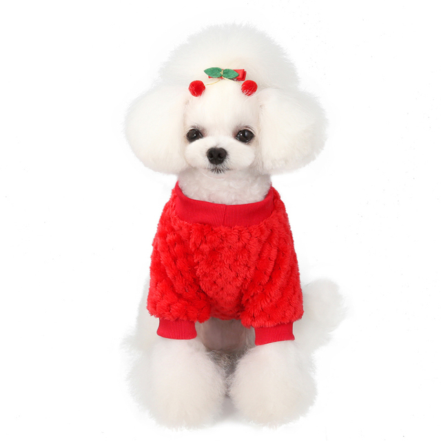 Miękka bluza z kapturem dla psa - Zimowe ubranie dla małych psów Yorkshire, Yorkie, Pomorskie, Maltańskie - Wianko - 15