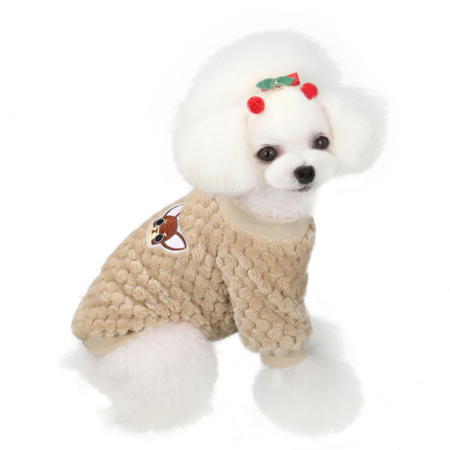 Miękka bluza z kapturem dla psa - Zimowe ubranie dla małych psów Yorkshire, Yorkie, Pomorskie, Maltańskie - Wianko - 18