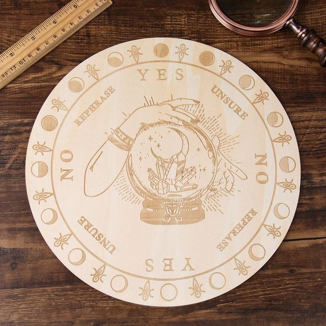 Plakietka ścienne ozdobne do wnętrz - kryształowa sześciokątna z motywem słońca i księżyca, wahadło drewniane, dekoracyjna ścienna tablica z drewnianym wykończeniem - Wianko - 5