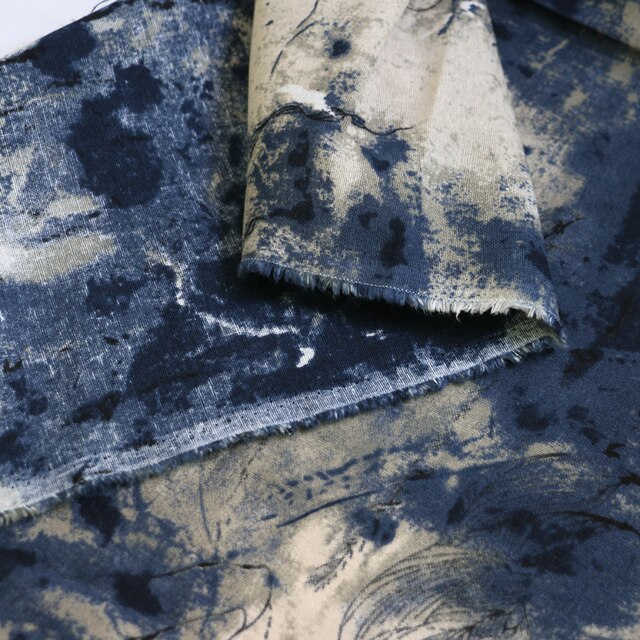 Granatowa tkanina lniana 50cm x 145cm dla majsterkowiczów, patchworku, szycia, pikowania sukienek, toreb, obrusów i kurtyn - Wianko - 15