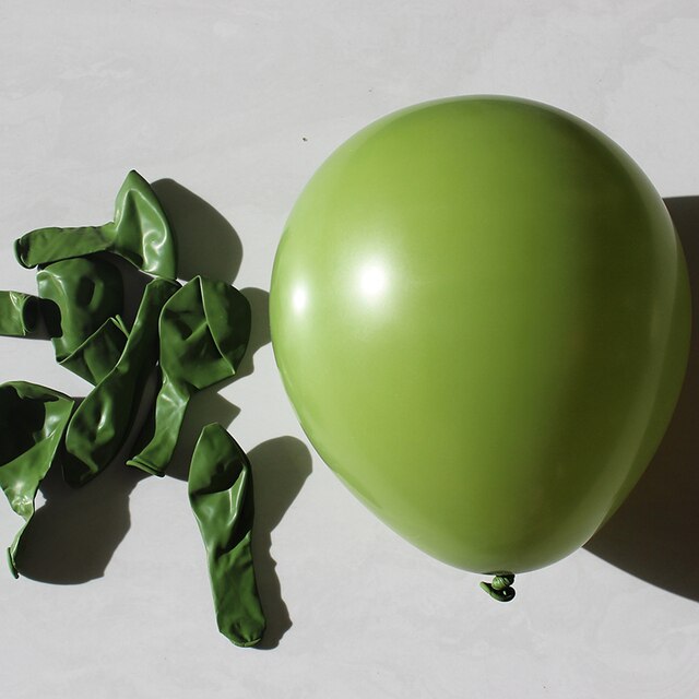 100 sztuk 10-calowych balonów Retro w kolorze zielonej oliwki do urodzin, z drukowanymi motywami kawy i moreli, dekoracyjne lateksowe balony dziecięce - Wianko - 2