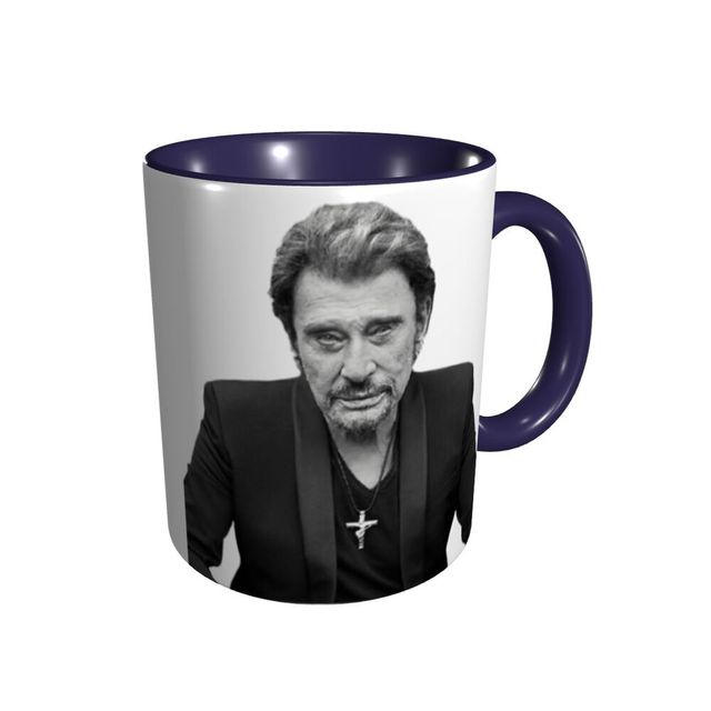 Kubek z naklejką Johnny i Hallyday oraz humorem graficznym R337 do druku - nowość - Wianko - 17