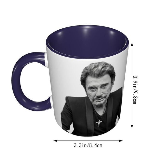 Kubek z naklejką Johnny i Hallyday oraz humorem graficznym R337 do druku - nowość - Wianko - 19