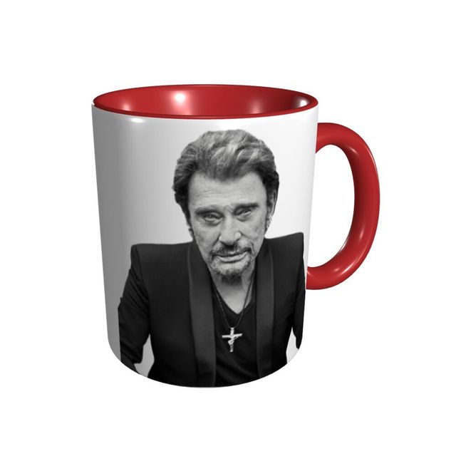 Kubek z naklejką Johnny i Hallyday oraz humorem graficznym R337 do druku - nowość - Wianko - 9