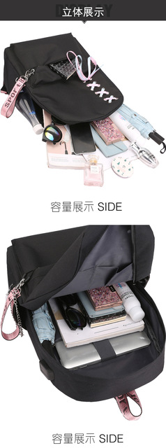 Plecak Tik Tok z portem USB dla nastolatków - Wianko - 12